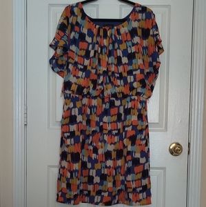 AB Studio Multicolor Short Dress w/ Pockets Size16